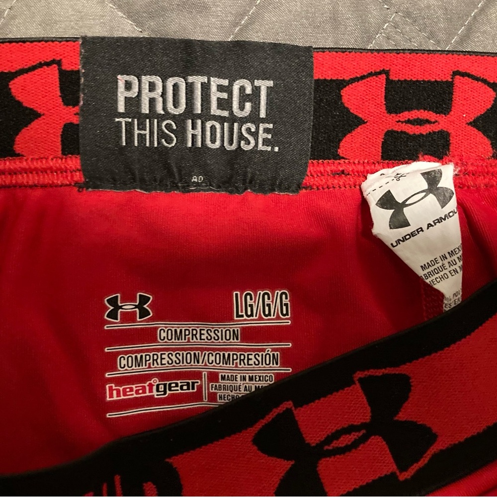 Under Armour HeatGear Red Compression Shorts